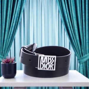 Dior Black Belt Bag with Silver Logo